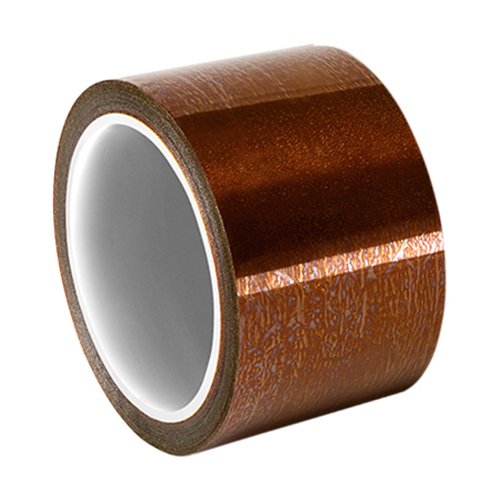 TapeCase B-1.8" X 0.5"-2500BC Amber Polyimide/Silicone Tape with Liner and Silicone Adhesive, 6800 Dielectric Strength, 2 mil