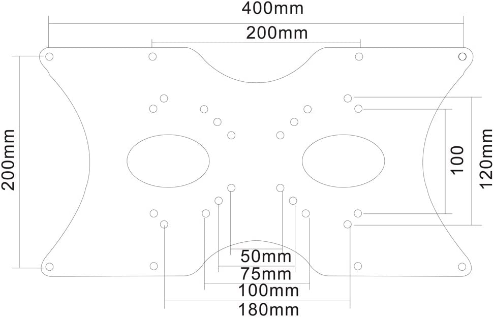Newstar FPMA-VESA400 VESA Conversion Plate from VESA 75x75mm & 100x100mm to 200x100mm, 200x200mm & 400x200mm - Silver - Image 2