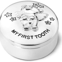 Zilverstad 7825261 Keepsake Pot My First Tooth with Bear Twinkle Design 5.5 x 4.5 cm Tarnish-Proof Silver-Plated
