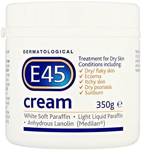 E45 Cream for Dry & Sensitive Skin, Clinically Proven Moisturiser for Eczema Dermatitis & Irritation