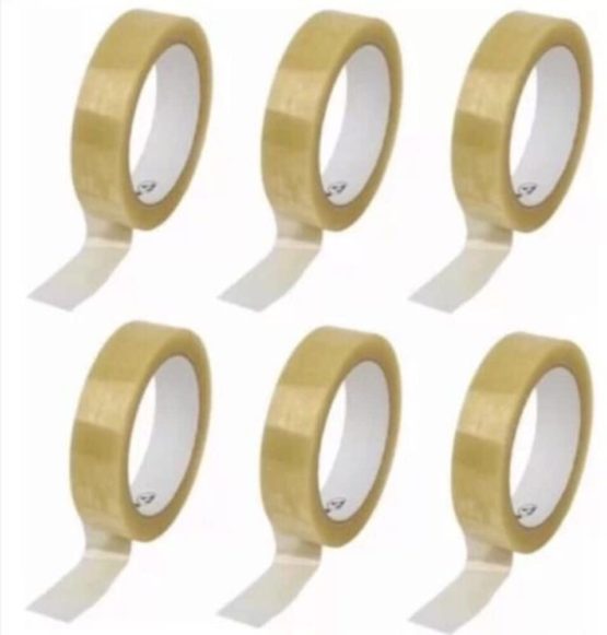 24mm x 40m x 6 Tape Rolls of Clear Strong Parcel Tape_Packing sellotape-Packaging - Image 2