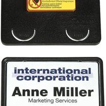 Durable 812901 Clip-Card Name Plate with Magnet 40 x 75 mm Black Pack of 25