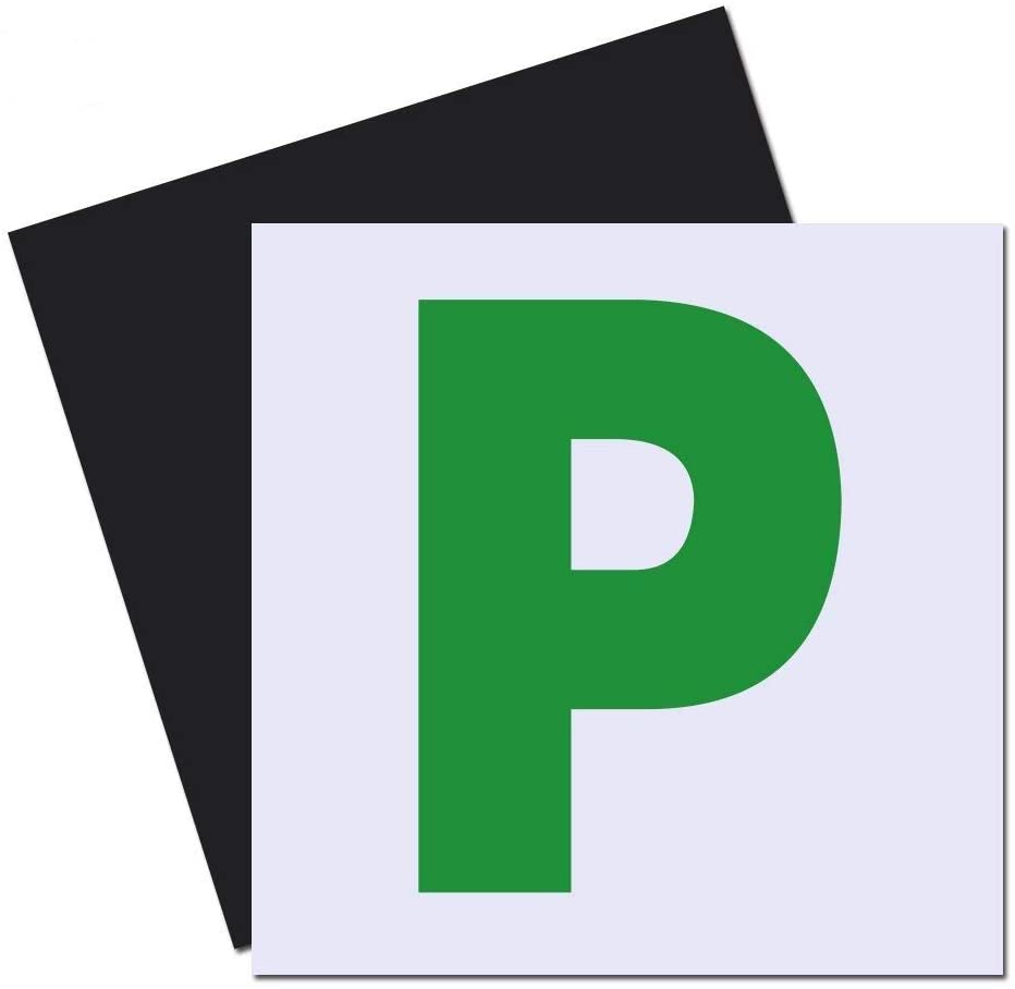 Onarway Fully Magnetic P Plates for New Drivers 2 Pack Whole-Magnetic Plate - Non Scratch Vehicle Paint