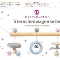 Selecta Pram Chain Wooden Stars 64016, Belly Button, 63 cm, Multi-Colour