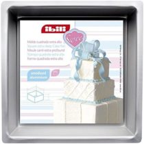 IBILI Cake pan Square/Extra deep 15x10 cm, Aluminium, Silver, 15 x 10 x 15 cm