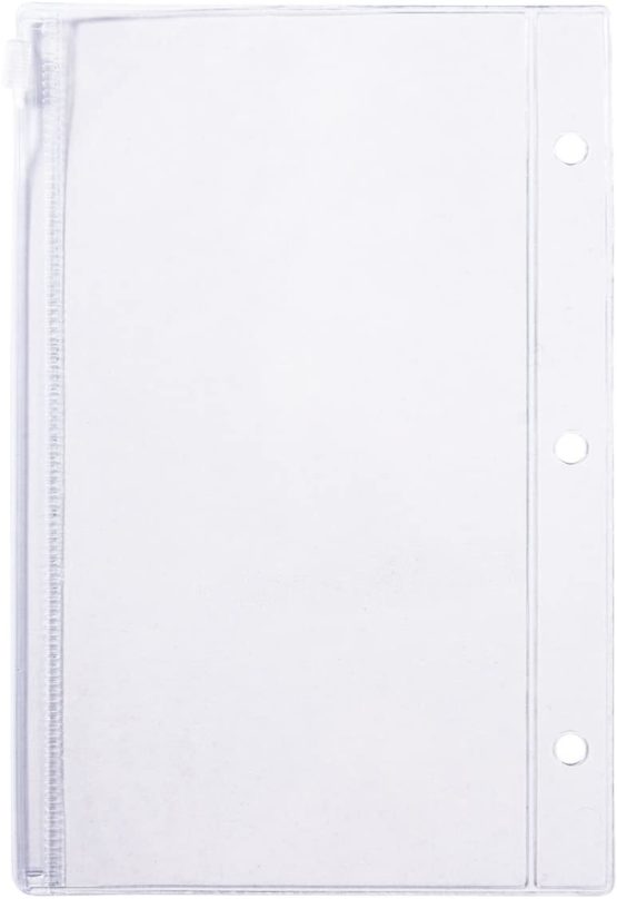 Rayher 60795000 Plastic sleeve with zipper, A5, tab-bag 2 pc