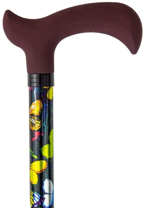 Aluminium extensible Walking Stick with Butterflies