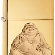 Zippo Unisex's Buddha Windproof Lighter, high Polish Brass, One Size