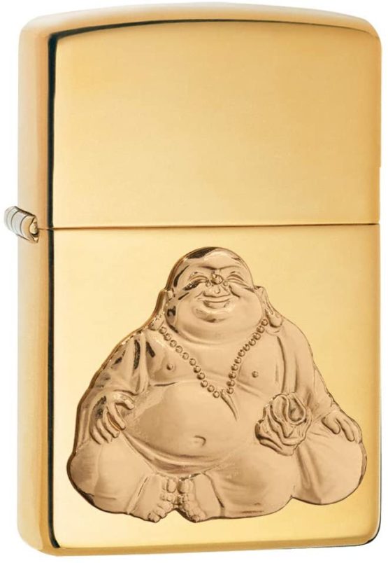 Zippo Unisex's Buddha Windproof Lighter, high Polish Brass, One Size