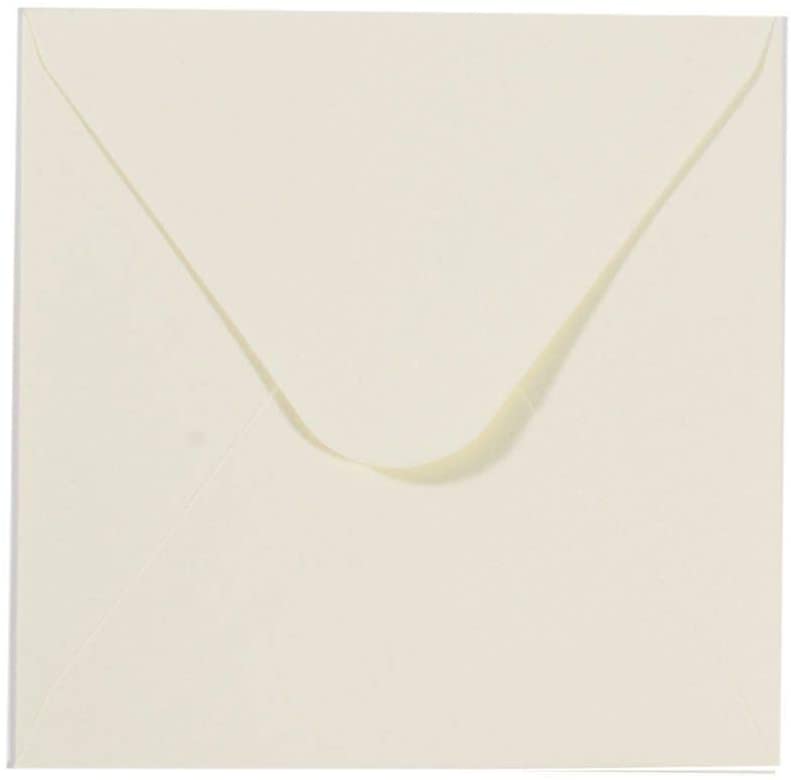 Vaessen Creative Small Square Florence Envelopes for Greeting Cards Ivory, Set of 5, Matching Cards Available