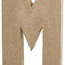 Creativ 100263 20.5 cm 1-Piece Papier Mache Letter M, Beige
