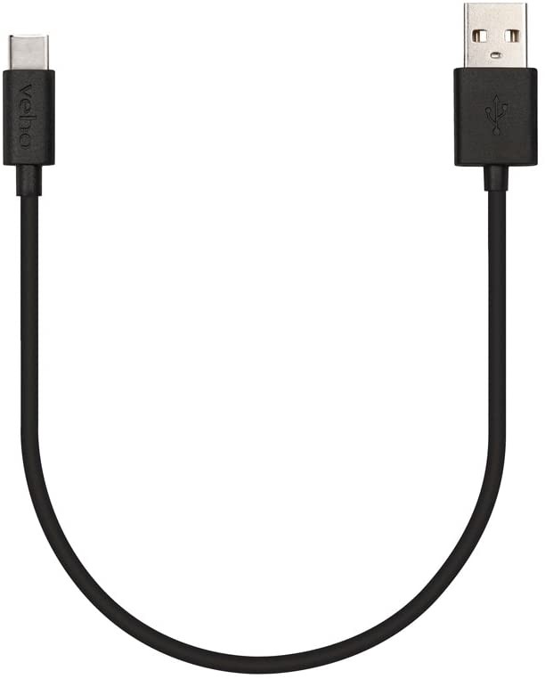 Veho Pebble 20cm USB-C Cable - Black , VCL-002-C-20CM, 0.2m / 0.7ft