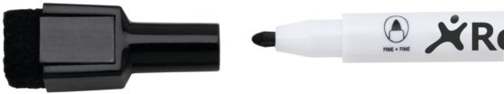 Rexel Magnetic Dry-Erase Markers - Black (Pack of 6) - Image 3
