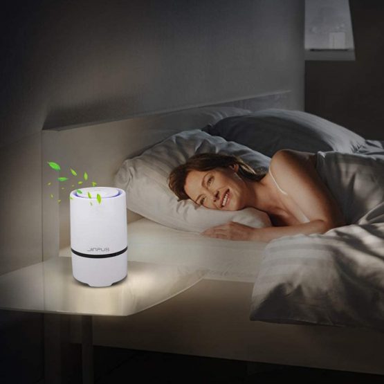 JINPUS Air Purifier Air Cleaner for home with True HEPA Filter, Portable Air Purifiers, Air Ionizer Remove Dust, Pollen,Smoke, Odors with 5V 1.5M USB Cable - Image 4