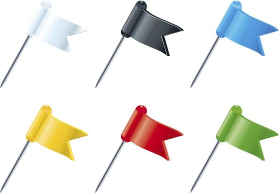 Exacompta Flag Pins, 16 mm - Assorted Colours, Pack of 20 - Image 2