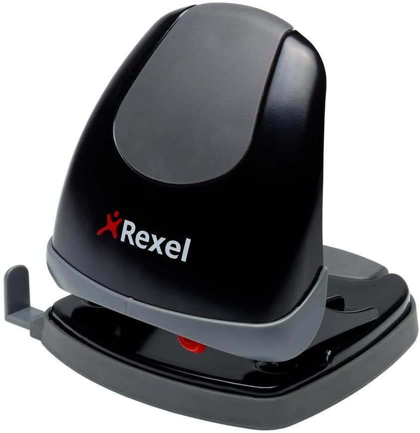 Rexel Easy Touch 2 Hole Punch, 30 Sheet Capacity, Low Force Technology, Metal, Black, 2102575 - Image 2