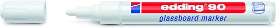 edding 90 Glassboard Marker - Multi-Coloured - 10 Glass Pens - Round Nib 2-3 mm - Washable Window Marker Pens - for Writing and Marking on Glass Surfaces Such As Windows and Glassboards - Dry-Wipeable - Image 2