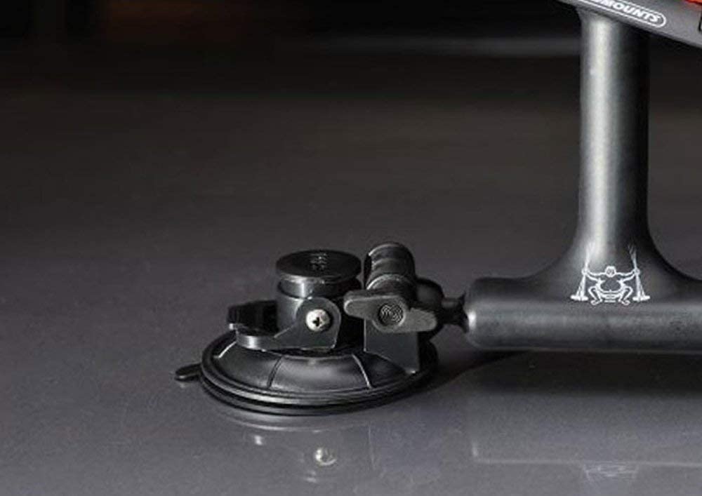 Rodmounts Black Medium Sumo Suction Rod Carrier for Cars and Boats Fishing Equipment, Traveling, 10.51 x 14.21 x 5.12 inches - Image 3