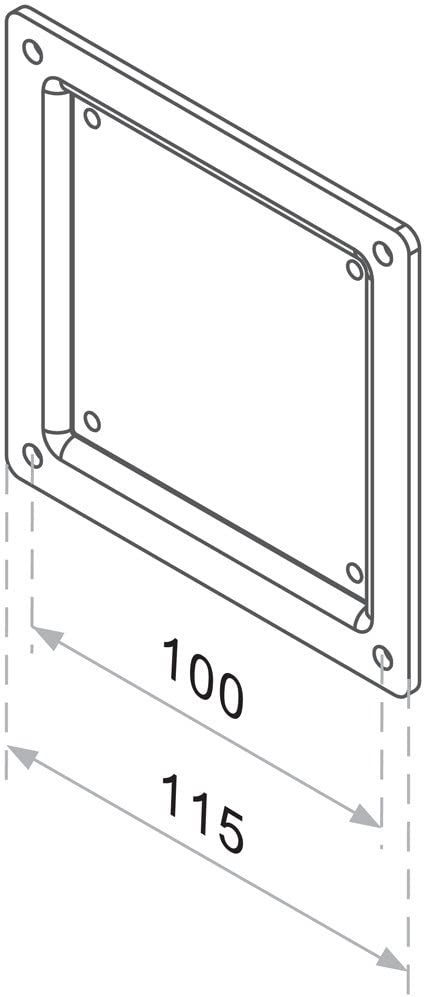 Newstar FPMA-VESA100 VESA Conversion Plate from VESA 75x75mm to 100x100mm - Black - Image 2