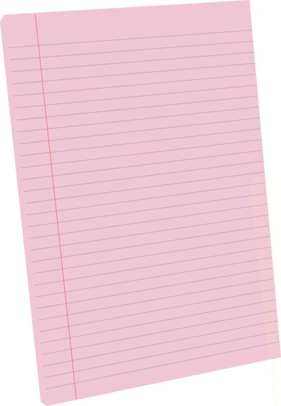 RHINO Stationery Special Education A4 Refill Pad Pink Tinted Paper | 100 Page | 8mm Ruled with Margin School Notepad Premium Writing Paper - Image 3