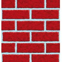 amscan Red Brick Wall Room Scene Setter-1 Roll