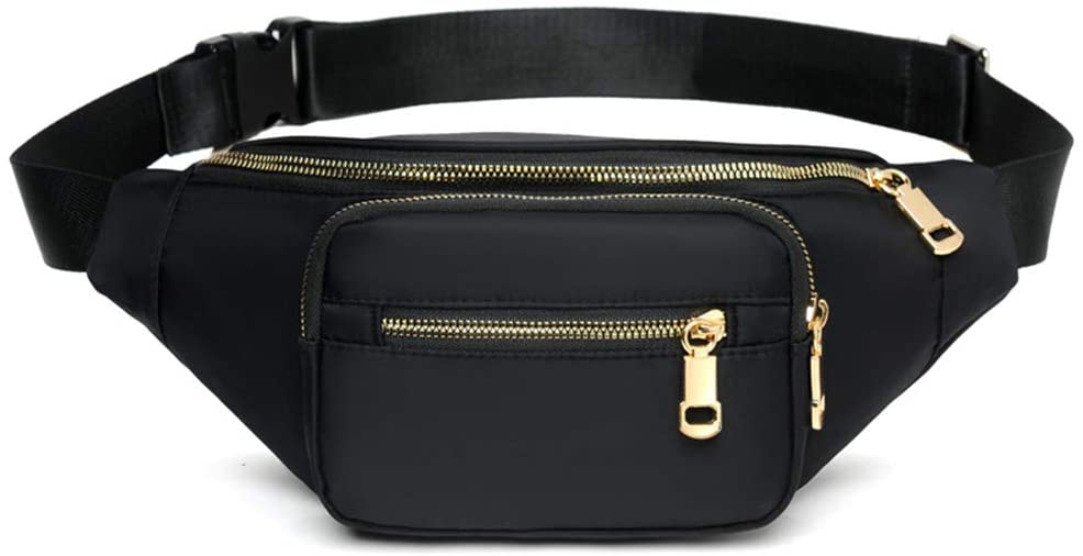 Estwell Bum Bag Waist Pack Men Women Waterproof Festival Fanny Pack Travel Waist Bag Large Capacity with 4 Zip Pockets Money Hip Pouch