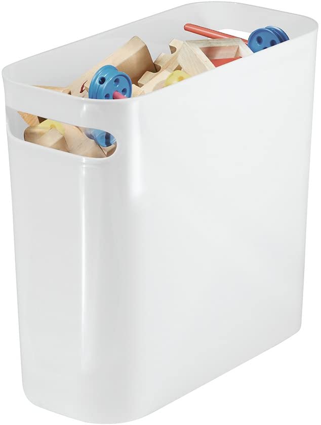 iDesign 93011 Plastic Bin with Handles, Small Office Bin Made of