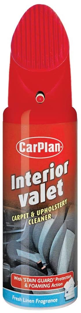 CarPlan IVC400 Interior Valet 400ml - Carpet Upholstery Cleaner - Stain Guard Protection - Foaming Action - Fresh Linen Fragrance - Remove Deep Seated Dirt and Grime - Brush Head Included - Image 2