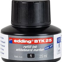 edding BTK 25 refill ink whiteboard marker - black - 25 ml - with drop dispenser system, for quick refilling of almost all edding whiteboard markers