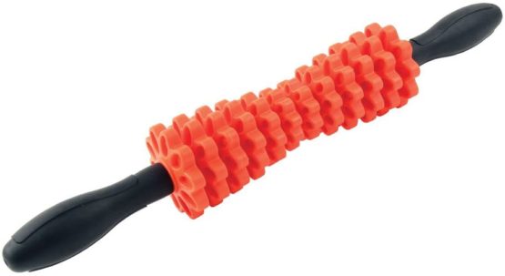EXAFIT Unisex's Adjustable Massage Stick, Orange/Black, 45 cm