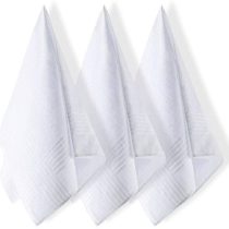 Dudu N Girlie Satin Border Ladies Cotton Handkerchief, 28 cm x 28 cm, 12-Piece