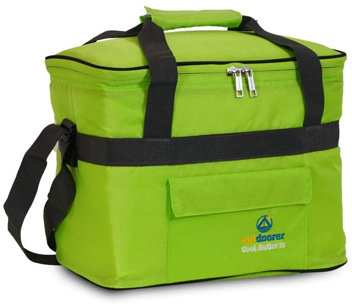 Cool bag Cool Butler 15, green, outside pocket by outdoorer, 15 l