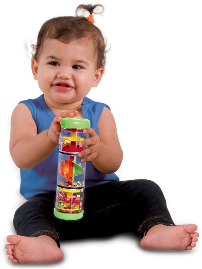 Spring Rainmaker Instrument Halilit Rainbospinner Musical Instrument. Rainbow Rainmaker Shaker ...