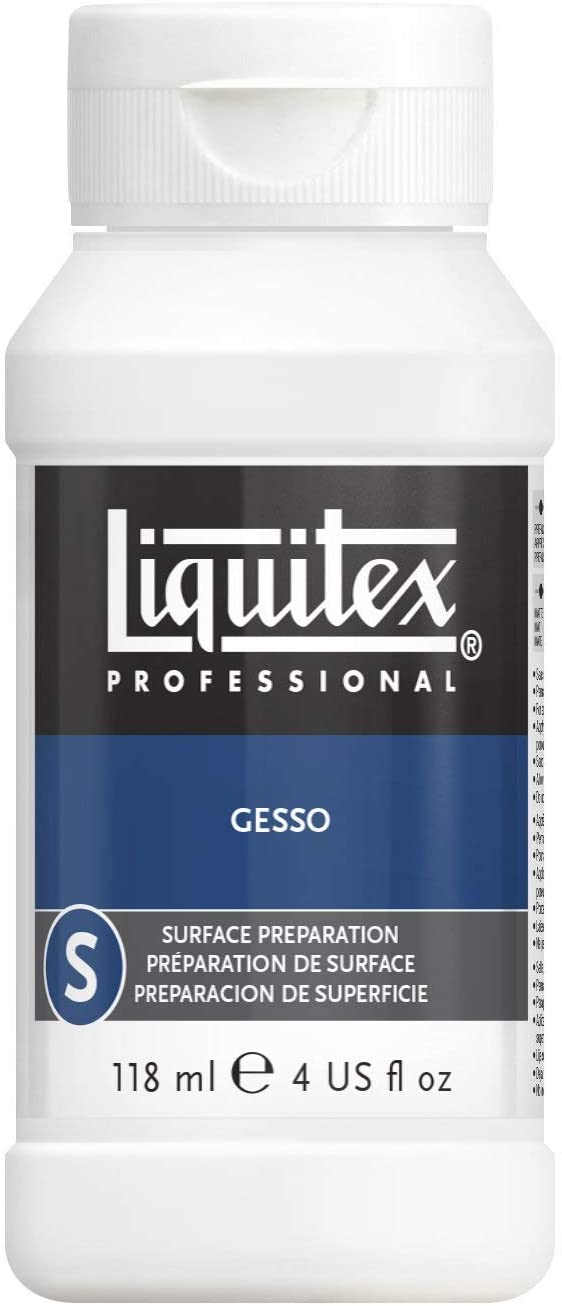Liquitex Professional Acrylic Medium for Acrylic and Oil Paint White Gesso Surface Prep, 118 ml, 118 ml (Pack of 1)