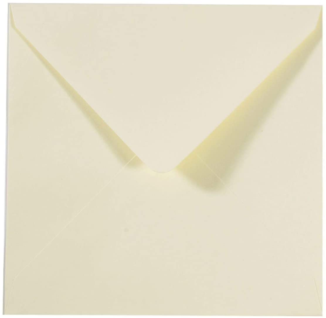 Vaessen Creative Large Square Florence Envelopes for Greeting Cards Ivory, Set of 5, Matching Cards Available