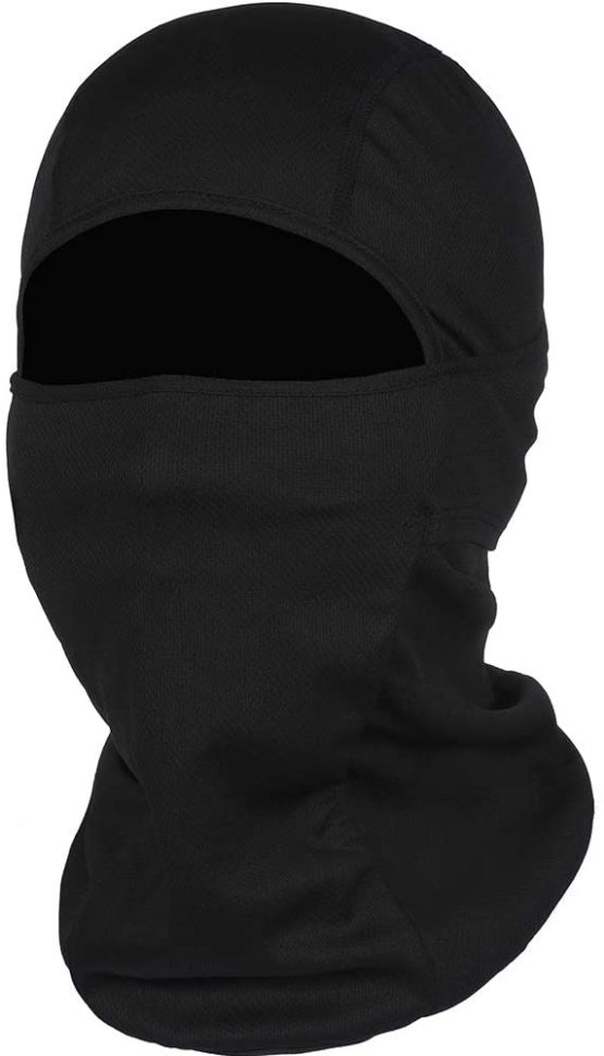 Rovtop Windproof Face Mask Breathable Full Face Mask Cover Winter Windproof Neck Warmer Wind Proof, Fit Helmet Hat for Motorcycle Cycling Skiing & Winter Sports ，Adults Universal Size (Black)