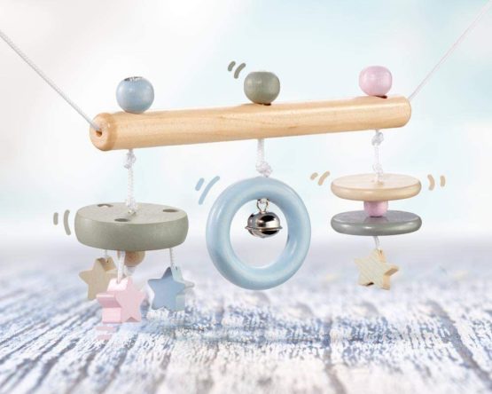 Selecta Pram Chain Wooden Stars 64016, Belly Button, 63 cm, Multi-Colour - Image 3