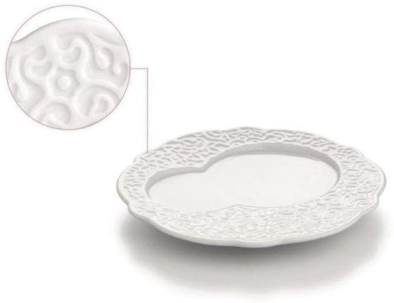 Alessi "Dressed" Breakfast Plates, Set of 4, White - Image 4