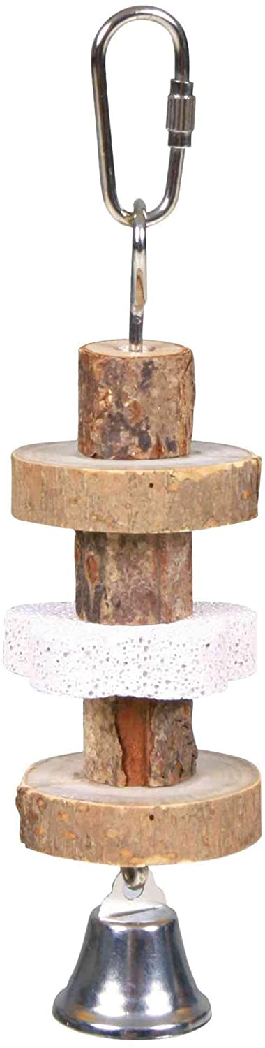 Trixie Natural Living Gnawing Wood with Lava Stone, 16 cm, Brown, Grey