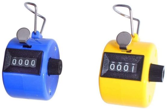 efbock Hand Tally Counter, Buddha Numbers Clicker Golf Counter, Assorted Colors 2pcs