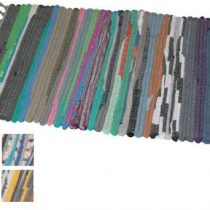 JVL Multi Colour Recycled Handmade Chindi Rug Rag Rug Door Floor Mat 40x60cm