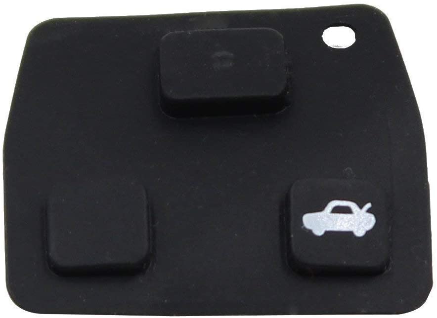 2 or 3 Button Rubber Pad for Toyota remote key, Black