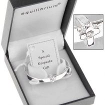 Equilibrium Silver Plated Christening or New Baby Bangle (6780)