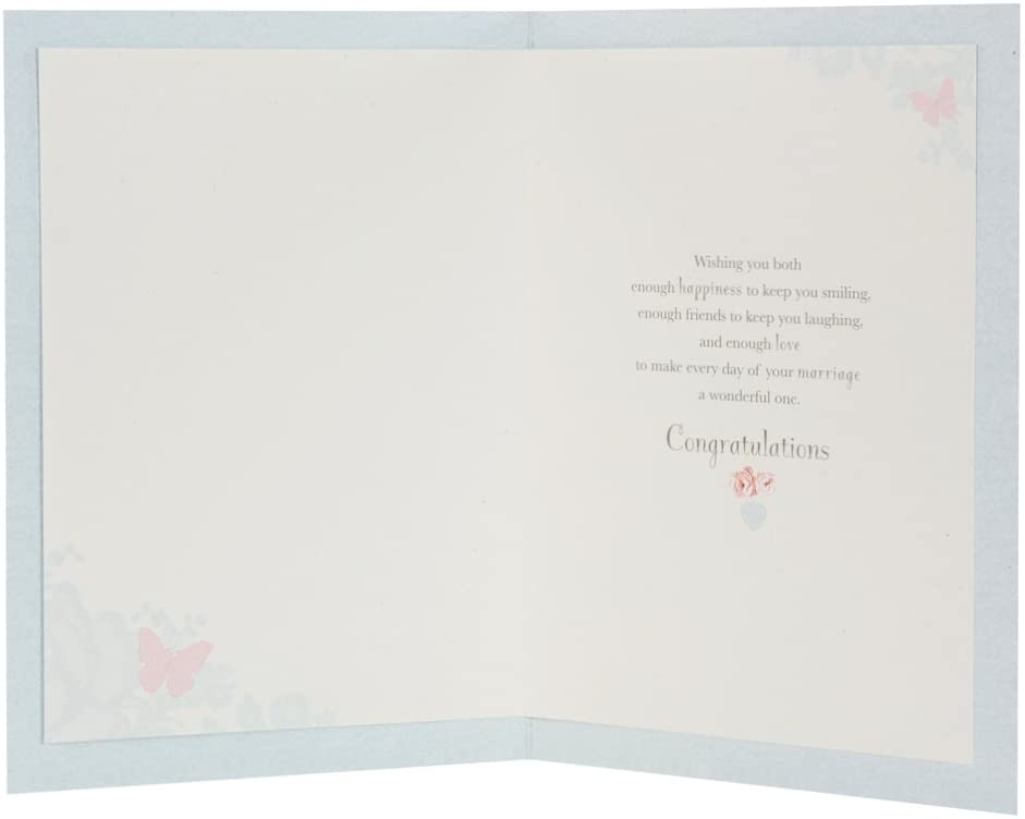 Hallmark Wedding Card 'Happy Couple' - Medium, Silver/White - Image 2
