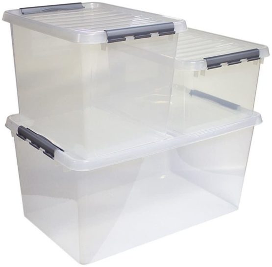 Sunware Q-Line Storage Box Colour, Transparent, 36 Litre - Image 3