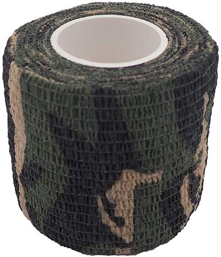 Grapelet Stealth Camo Tape Woodland Camo Rifle Wrap 5cm x 4.5m, Camouflage