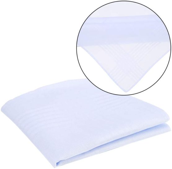 Dudu N Girlie 100 Percent Cotton Satin Border Handkerchiefs Sheets, 12-Piece - Image 4