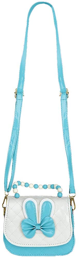 Czemo Little Girls Handbags for Kids Crossbody Bag with Bowknot Fashion Mini Shoulder Bag Baby Girls Purse PU leather Messenger Bag for Children (Blue) - Image 4