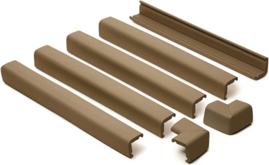 Prince Lionheart Fireplace Guard & 2 Jumbo Corners | Protects Child From Sharp Edges | Impact Absorbing Foam | Fireplace Edge Protectors | 5 x 18’’/45.72cm & 2 Corners | Wipe Clean | Easy Fit – Brown