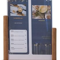 Securit Table Menu Poster Frame A4, Teak